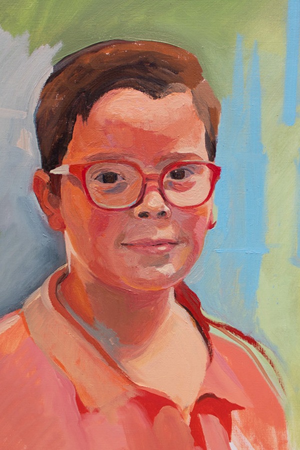 Retrato niño con gafas