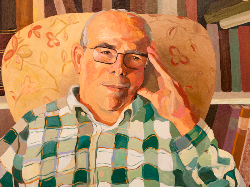 Retrato de mi padre, pintado al óleo sobre lienzo